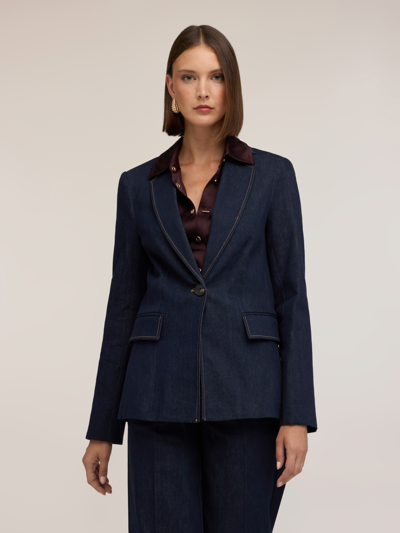 Blazer façon tailleur avec coutures contrastantes, MOTIVI