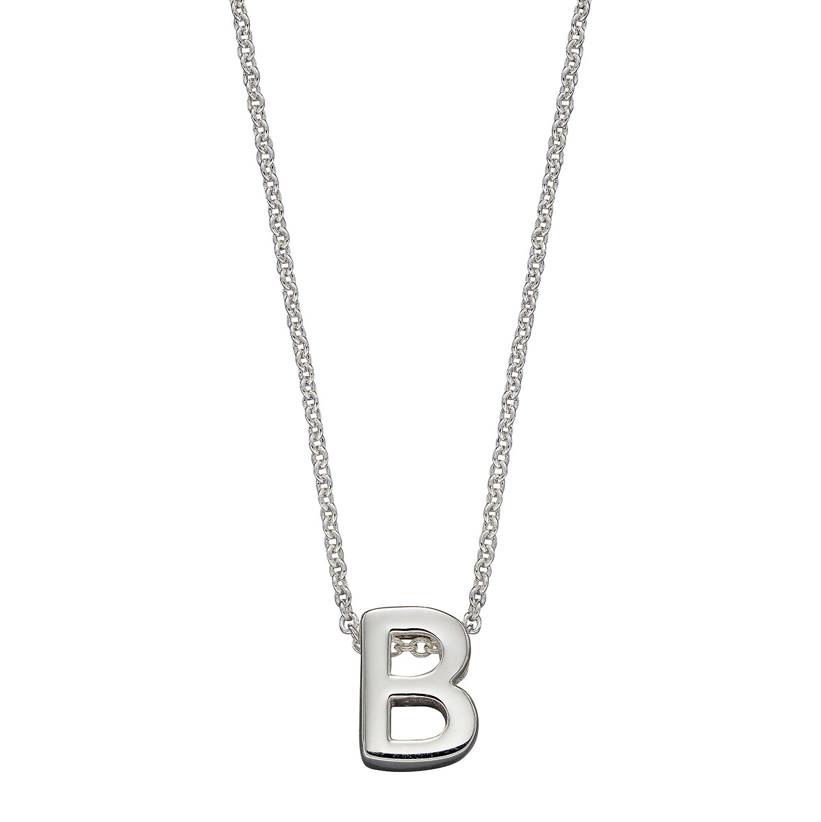 Diamond Letter B Pendant Necklace 1/10 ct tw Round 10K White Gold | Jared