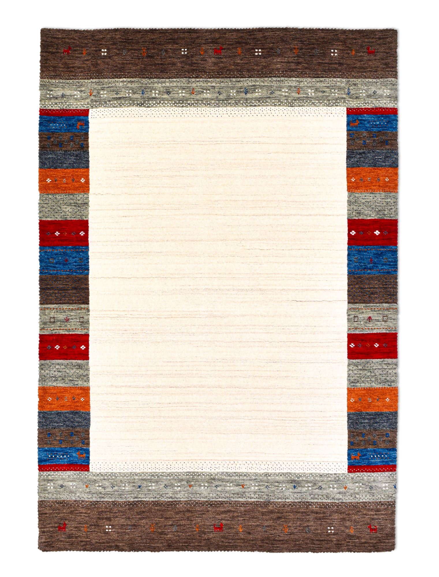Tapis gabbeh New York Boxes tissé main, THEKO