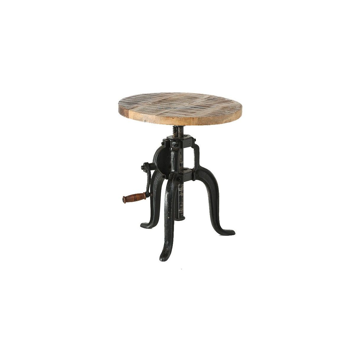 table basse ronde style industriel reglable 'flexo'