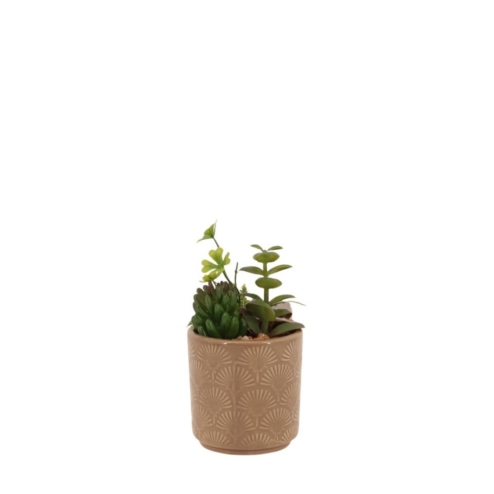 Plante artificielle pot céramique émaillée, ORNAMI