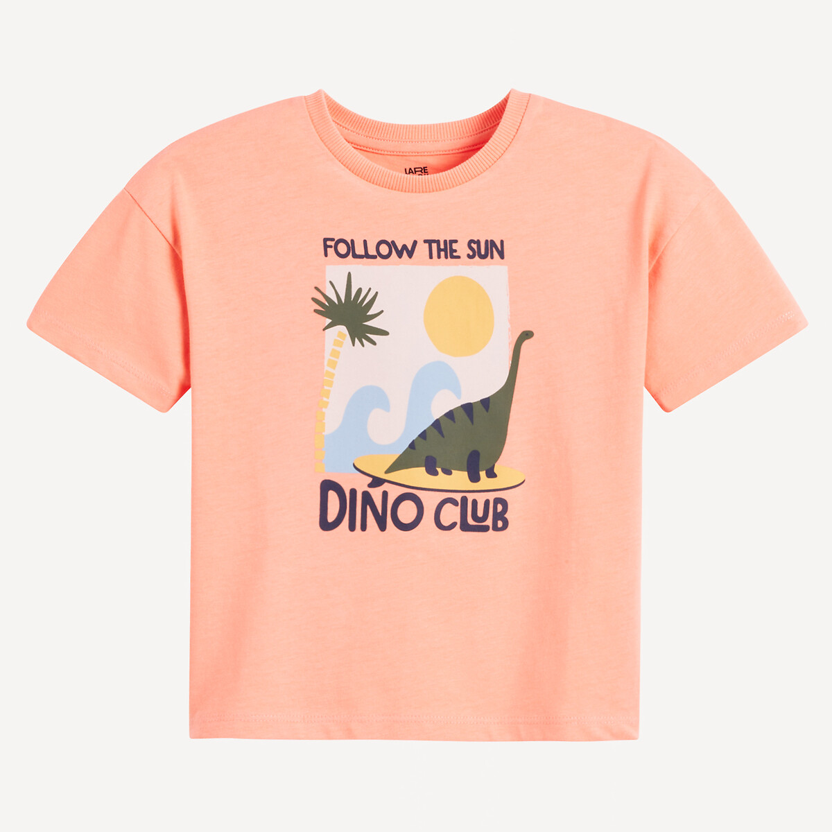 T-shirt met ronde hals en dinosaurus motief
