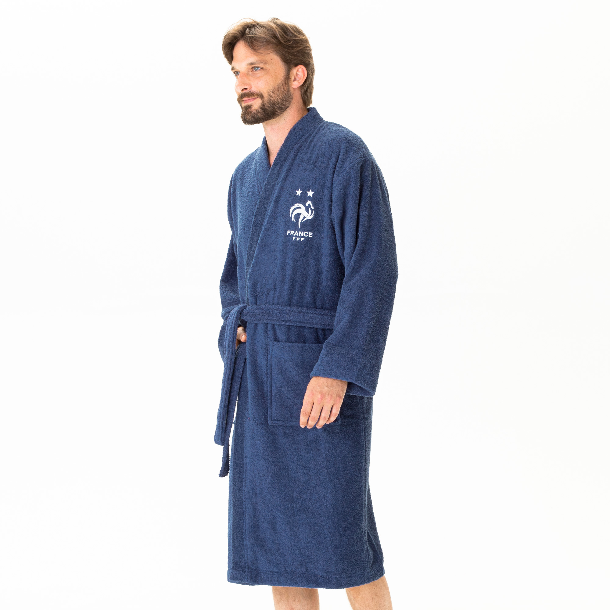 Peignoir adulte 100% coton, Équipe de France de Football CHAMPIONS, FFF