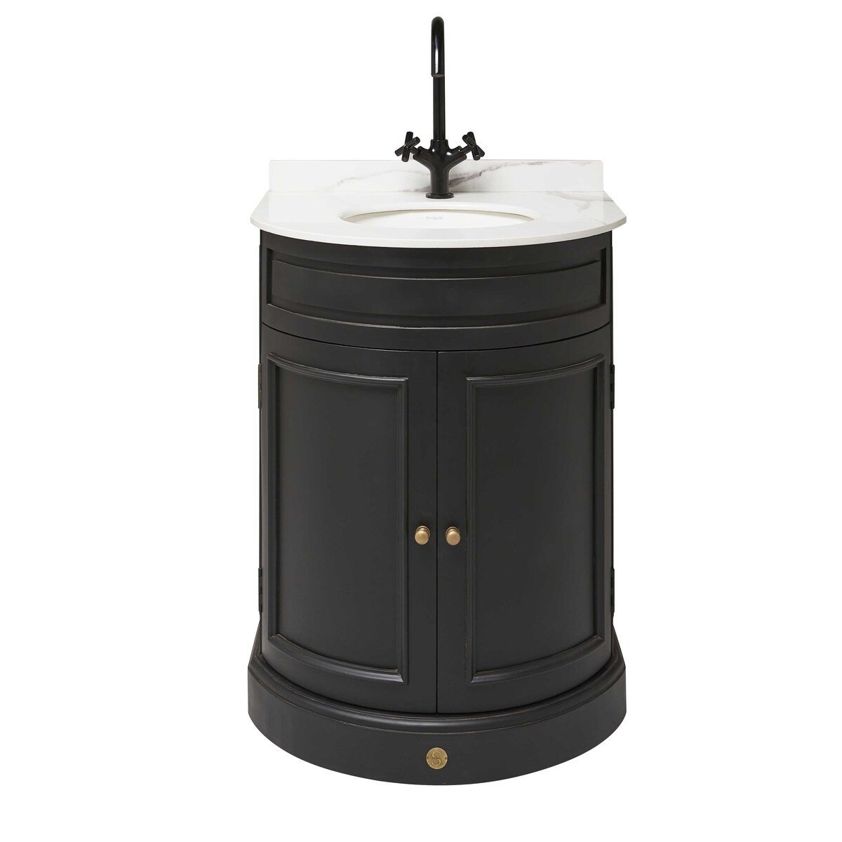 Meuble de lavabo noir mini HAUSMANN, SIGNATURE