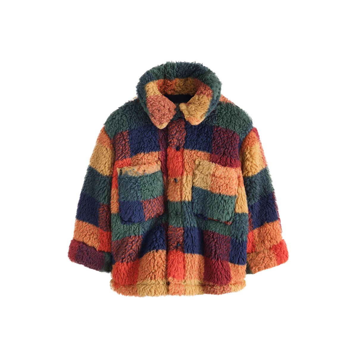 Veste-chemise en polaire et peau lainée, NEXT