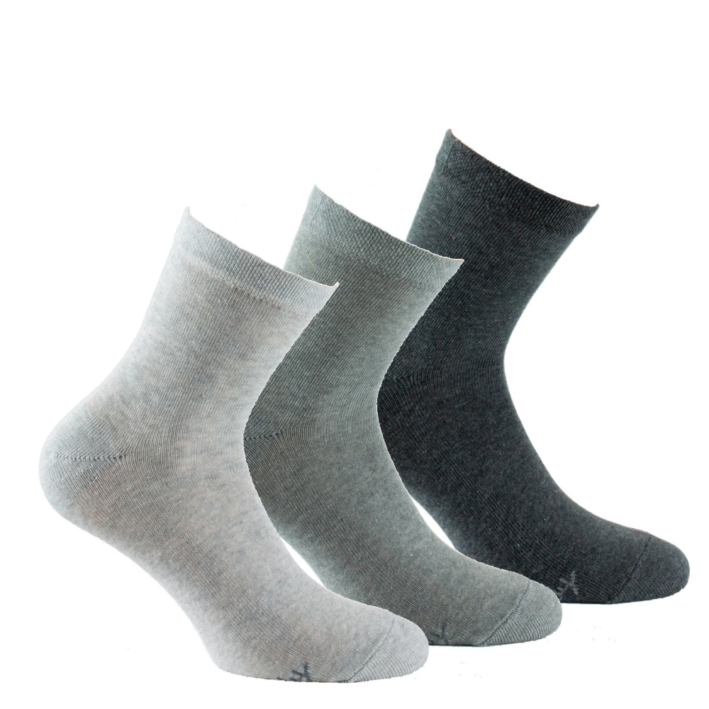 Pack de 3 paires de socquettes camaïeux femme, KINDY