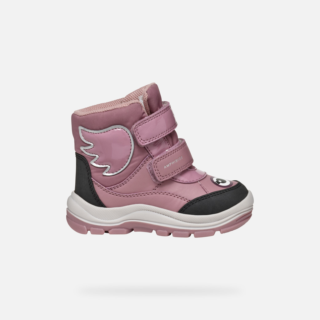 Geox Mädchen Winterstiefel Flanfil ABX – Wasserdicht, Atmungsaktiv, Mit Disney Cinderella Design