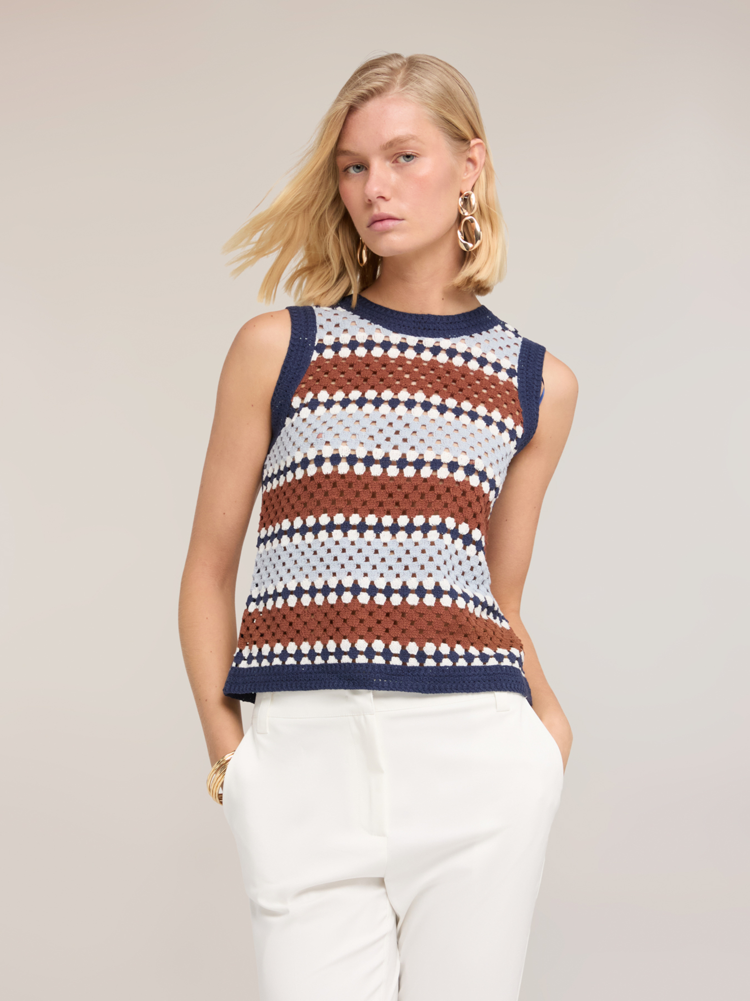 Pull en tricot crochet, MOTIVI