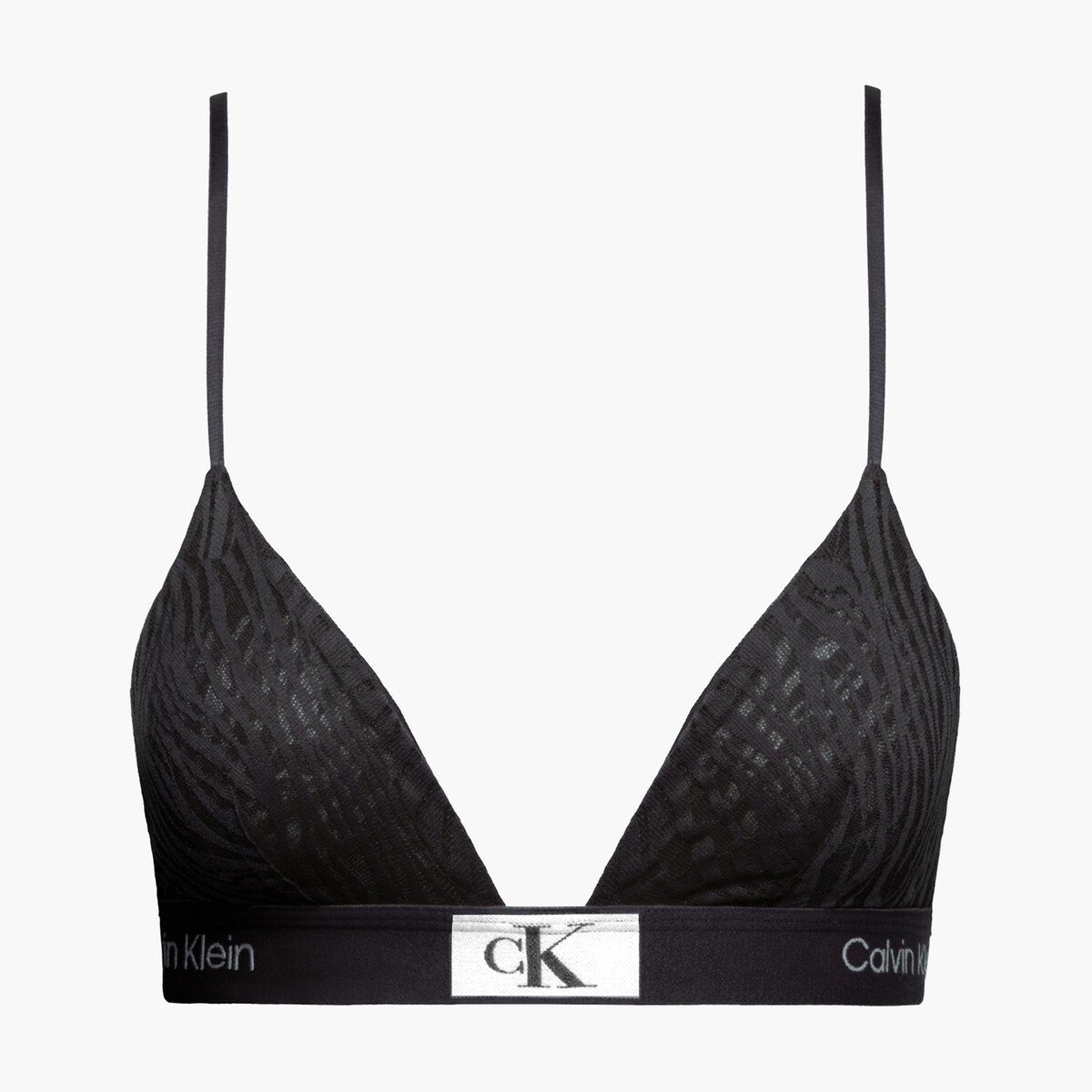 Animal recycled triangle bra in lace Calvin Klein Underwear La Redoute