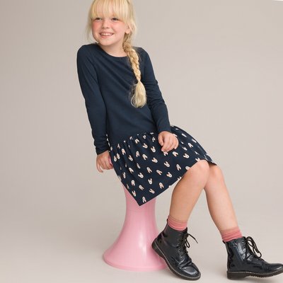 Cotton Long Sleeve Dress, 3-12 Years LA REDOUTE COLLECTIONS