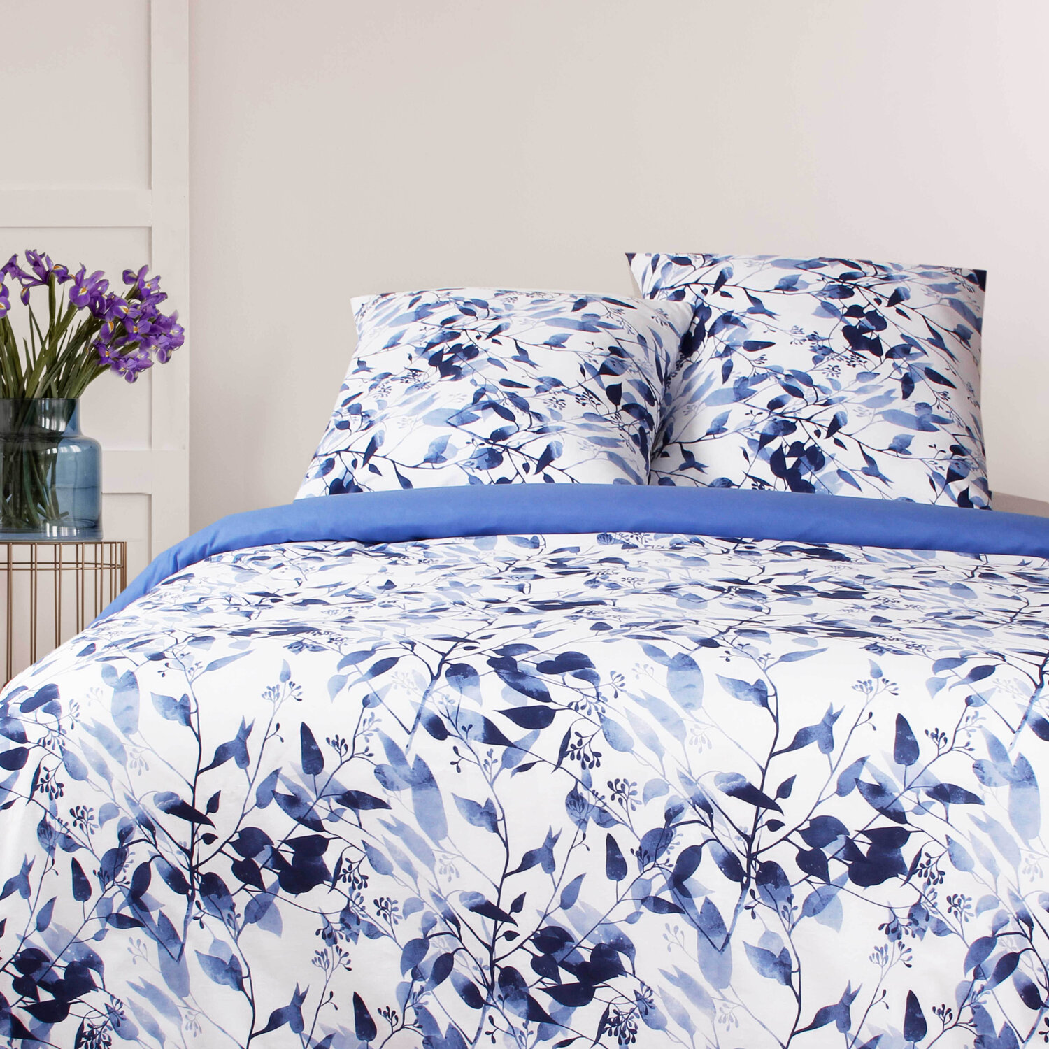 Parure de lit 100% coton imprimé, LEAVES, C DESIGN HOME TEXTILE