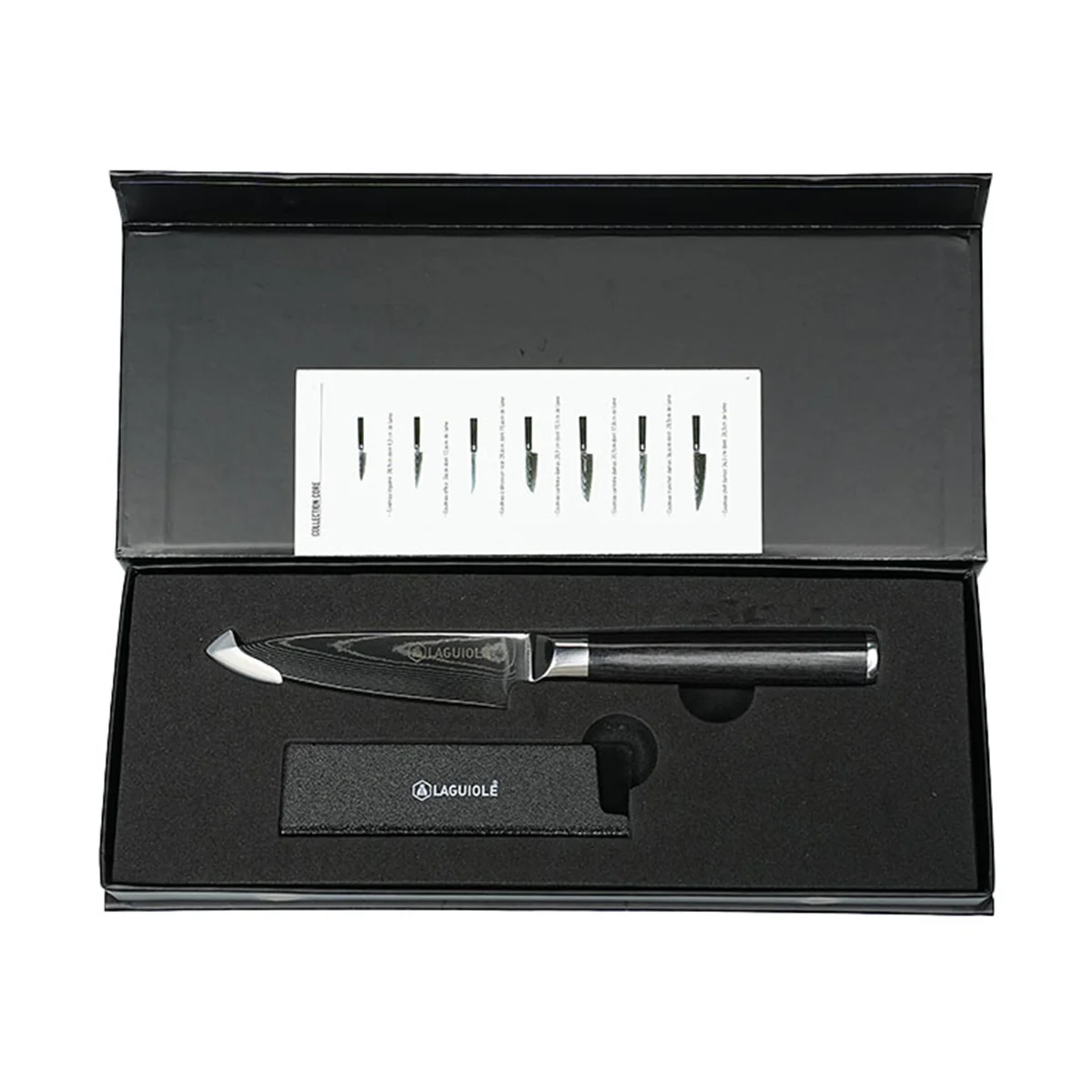 Couteau à légumes Damas 21 cm avec étui - Core, LAGUIOLE CUISSON