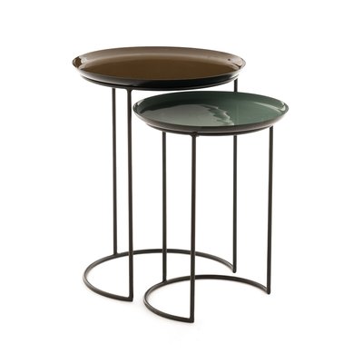 Set of 2 Tivara Round Nesting Side Tables in Steel LA REDOUTE INTERIEURS
