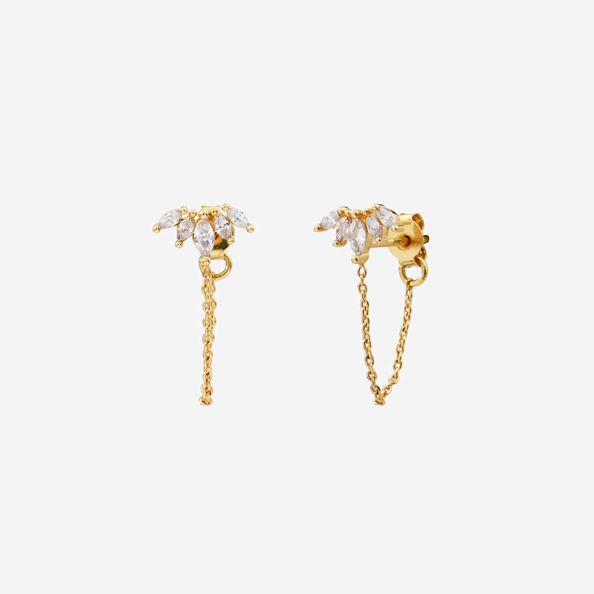 Boucles d'oreilles à l'unité doré à l'or fin  bella, CAROLINE NAJMAN