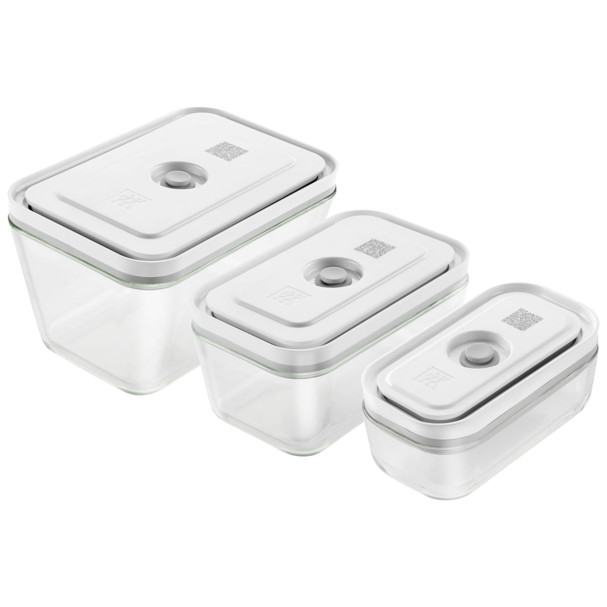 Set de boîtes sous vide 3pcs- verre - rectangulaire FRESH & SAVE, ZWILLING