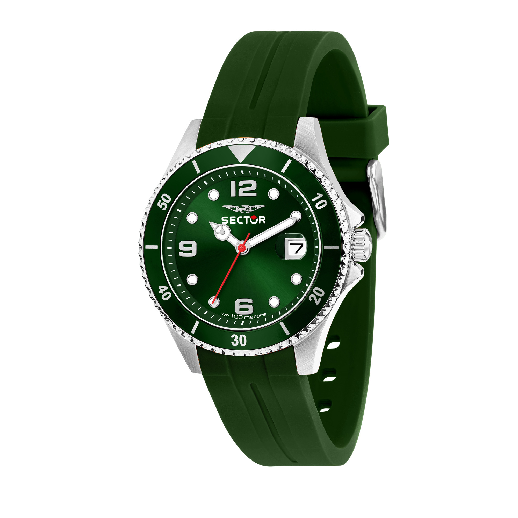 Montre analogique en acier, silicone 230, SECTOR NO LIMITS