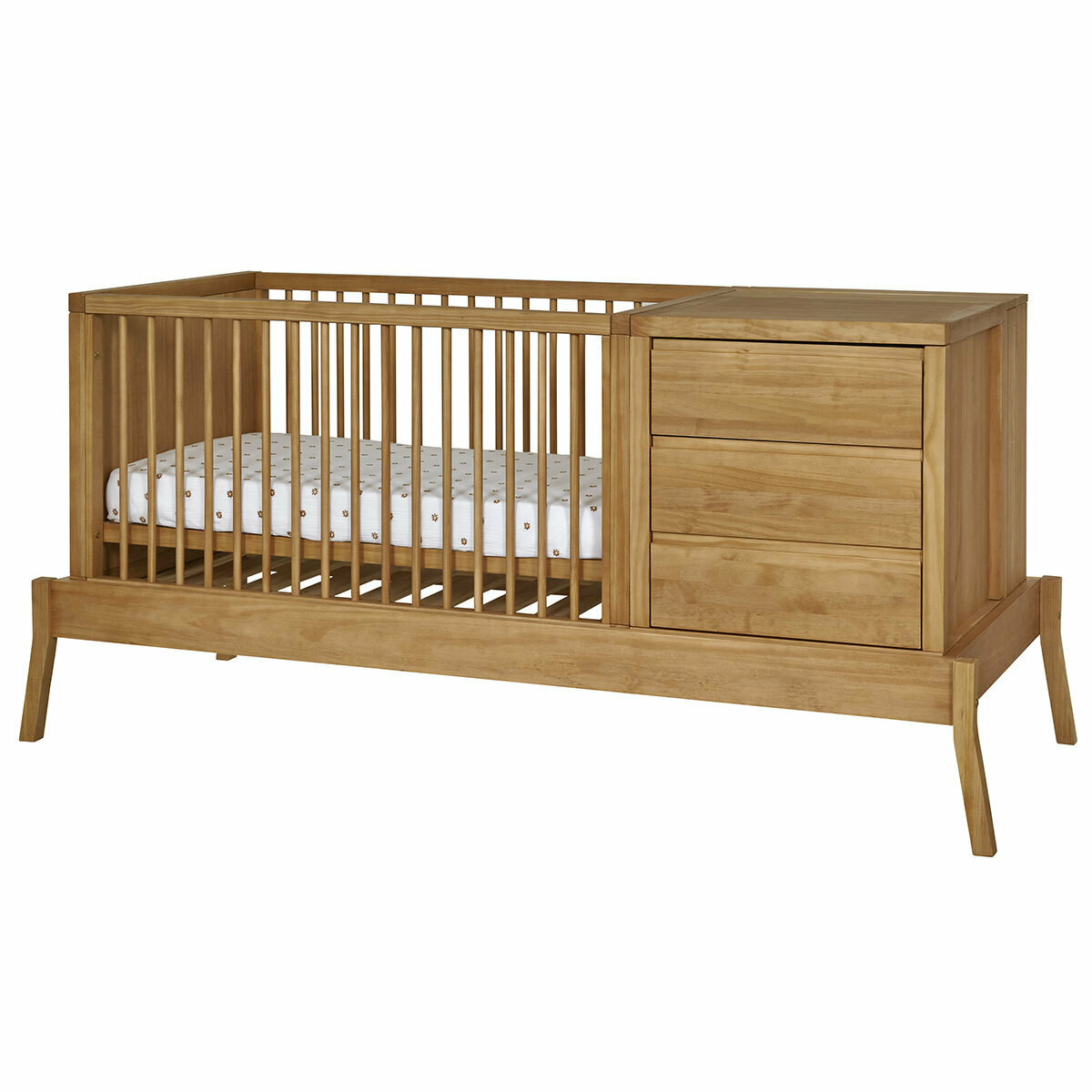 Lit évolutif bébé combiné avec matelas Bois massif SYA, AKITEN RETAIL
