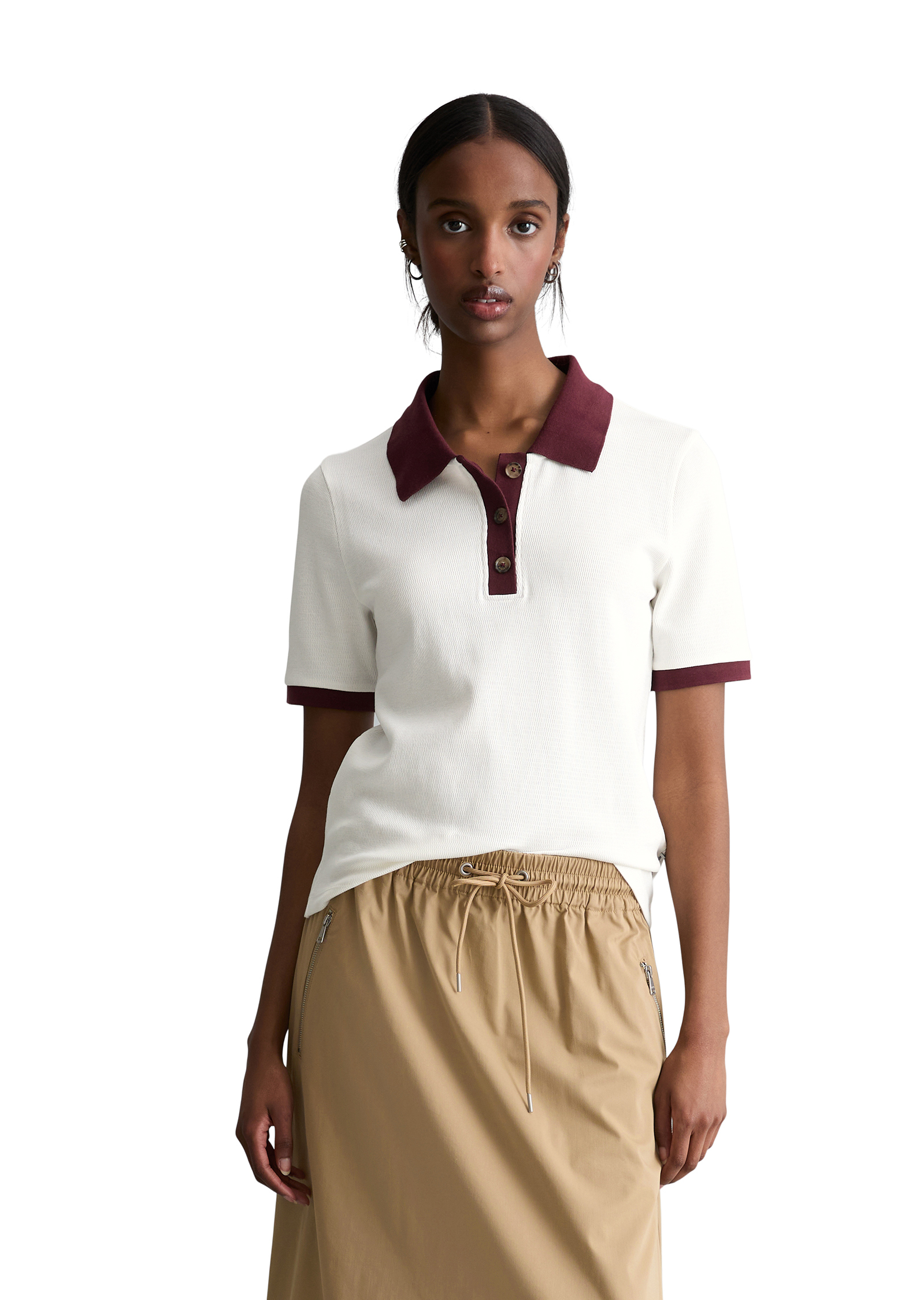 Polo structuré slim en pur coton bio, MARC O’POLO DENIM