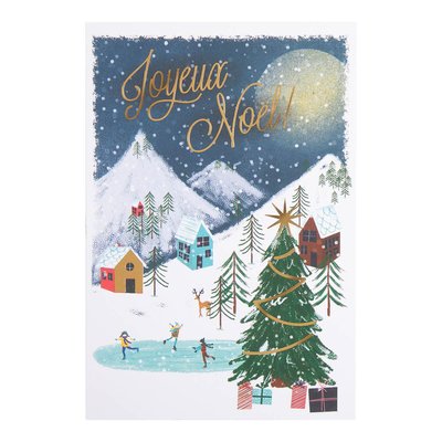 Carte de vœux Montagne Noël DRAEGER PARIS
