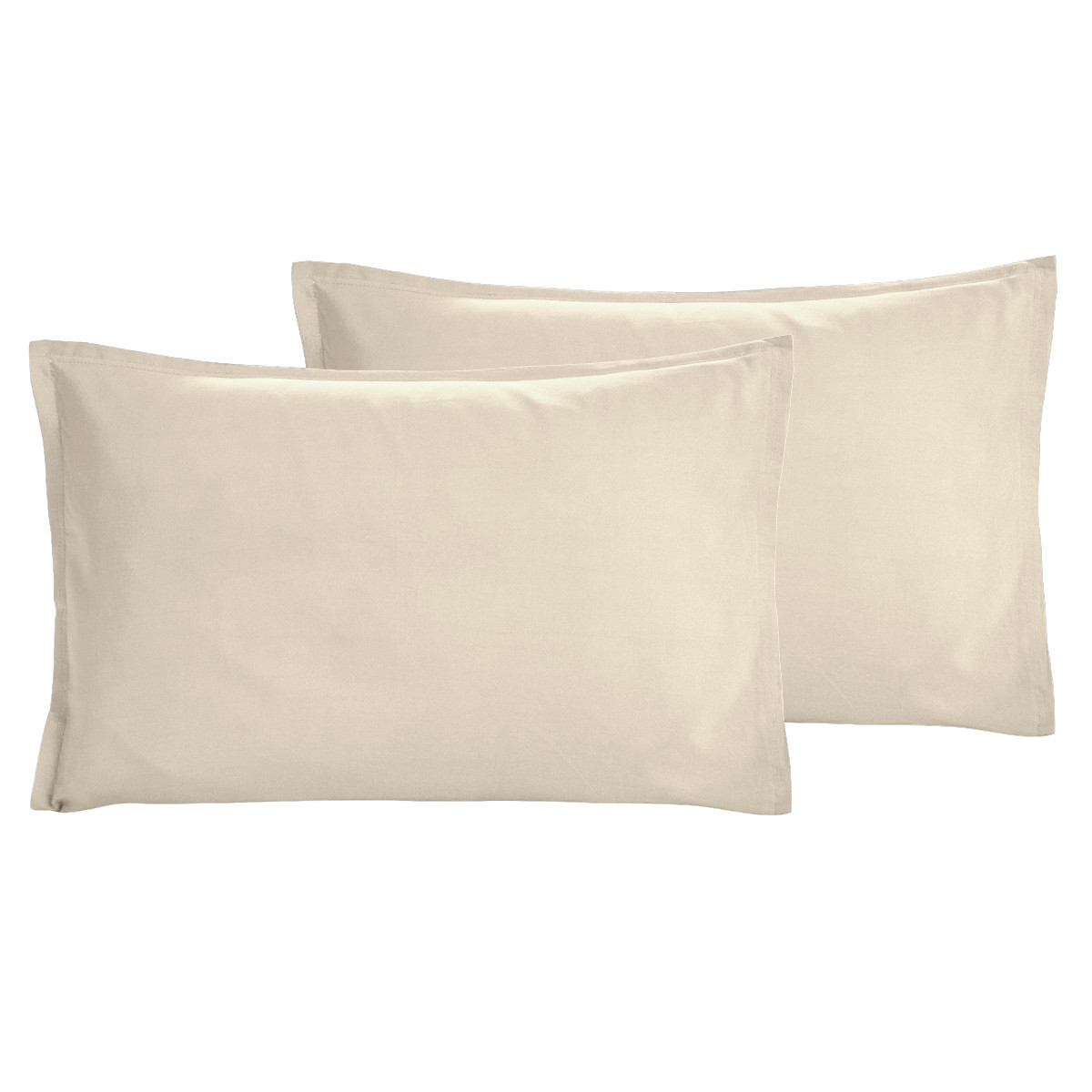Lot de 2 taies d'oreiller en percale lavée HOME WASHED, SENSEI MAISON