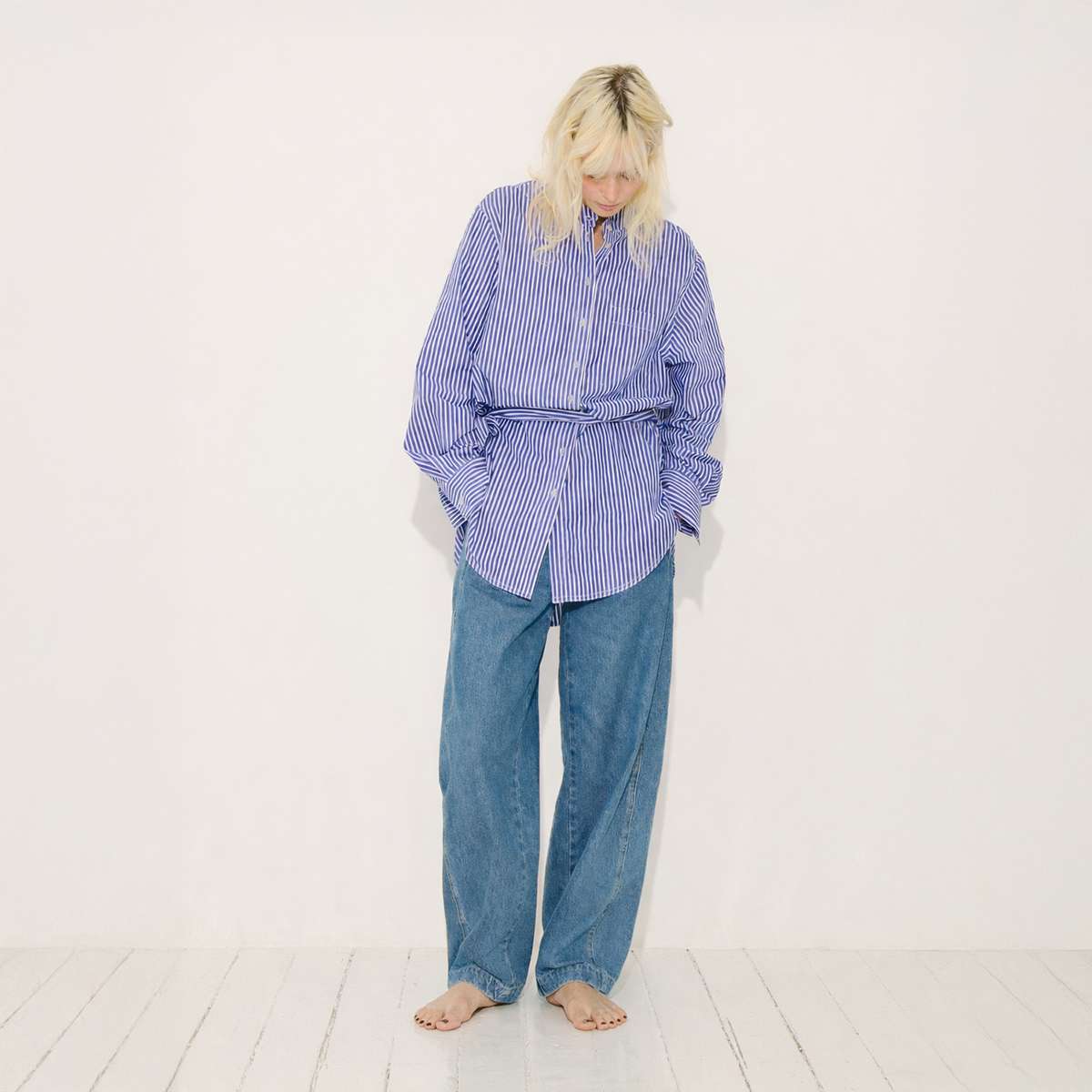 Chemise en coton manches longues rayées PHILAE, BENSIMON