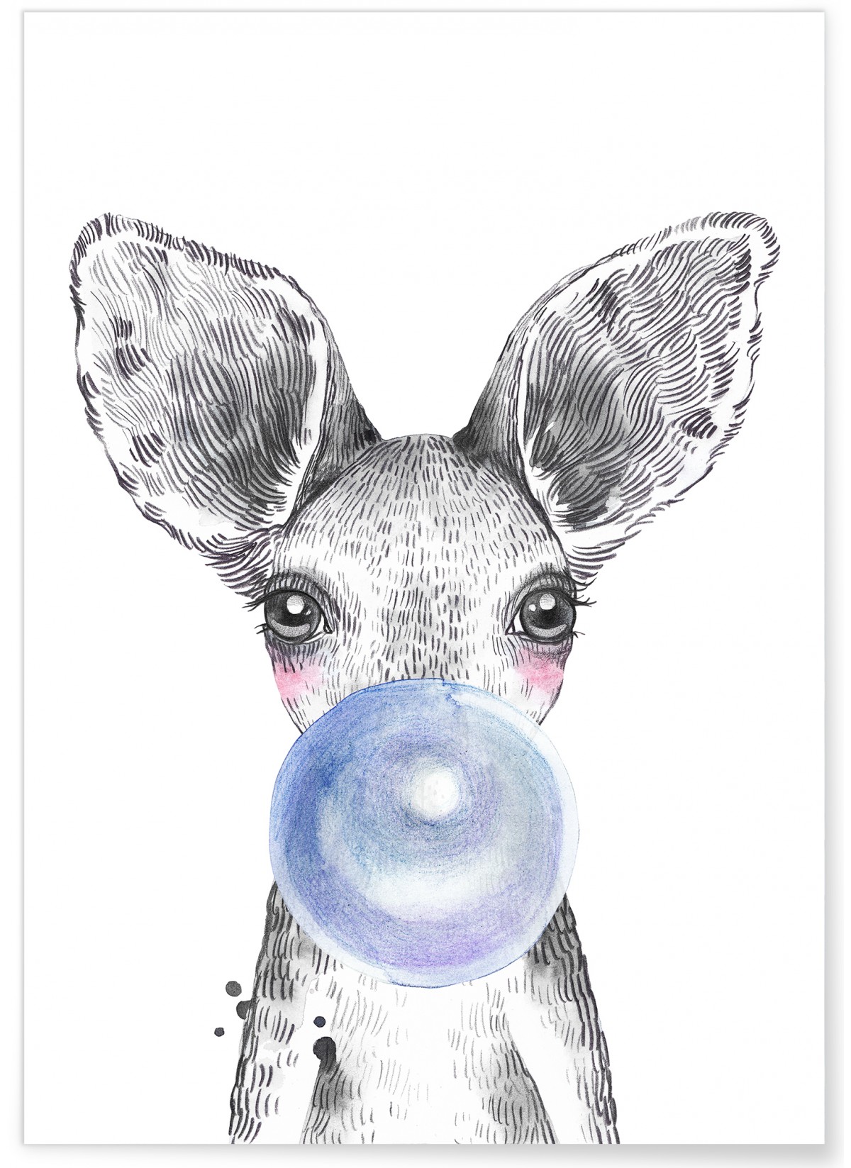 Affiche Bulle de Kangourou Bleue, L'AFFICHERIE