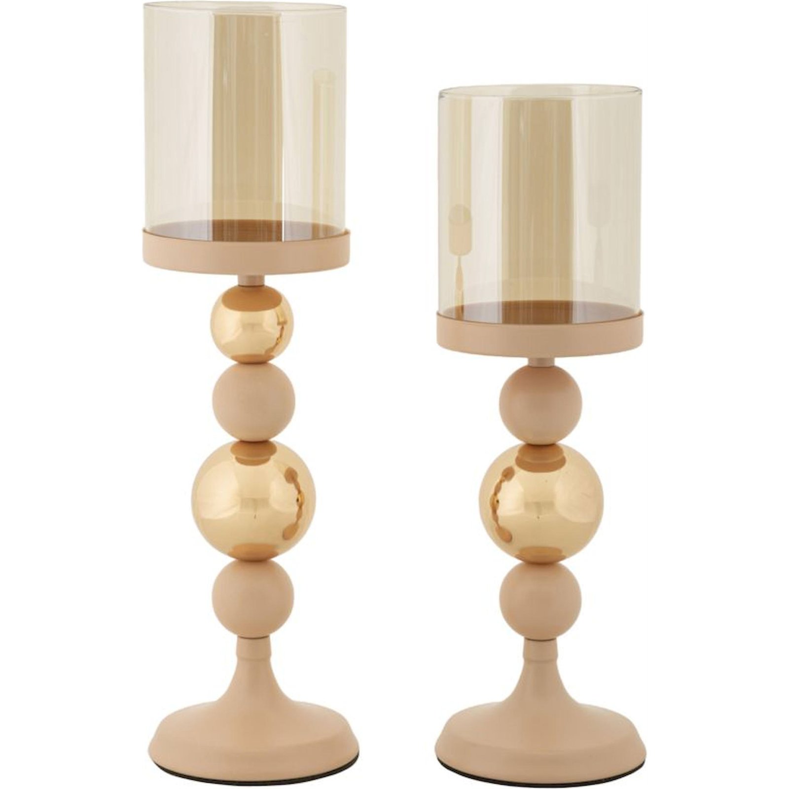 Lot de 2 photophores sculpturaux en fer GLAM, RECOLLECTION
