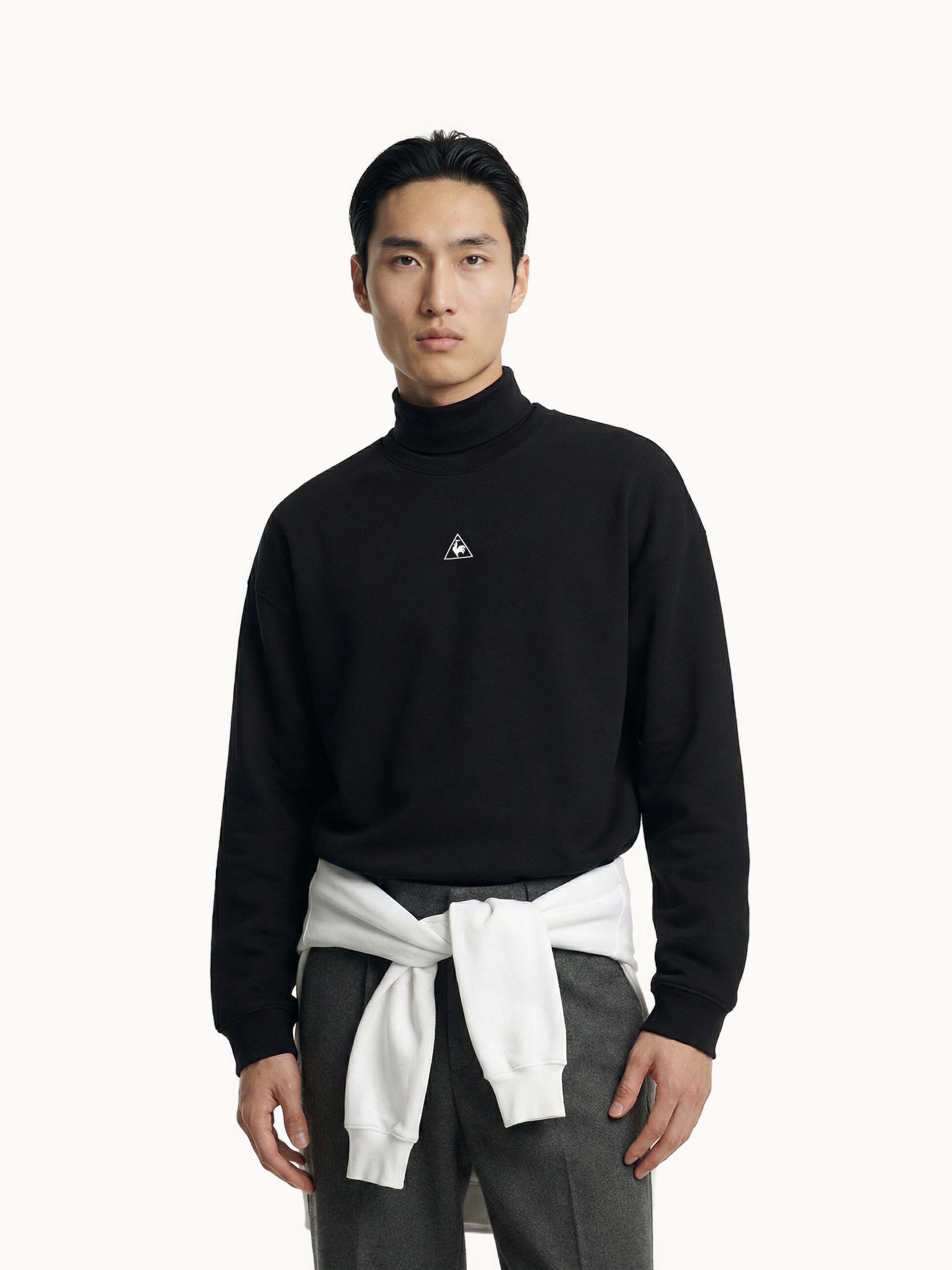 Sweat col rond relax en double face, LE COQ SPORTIF