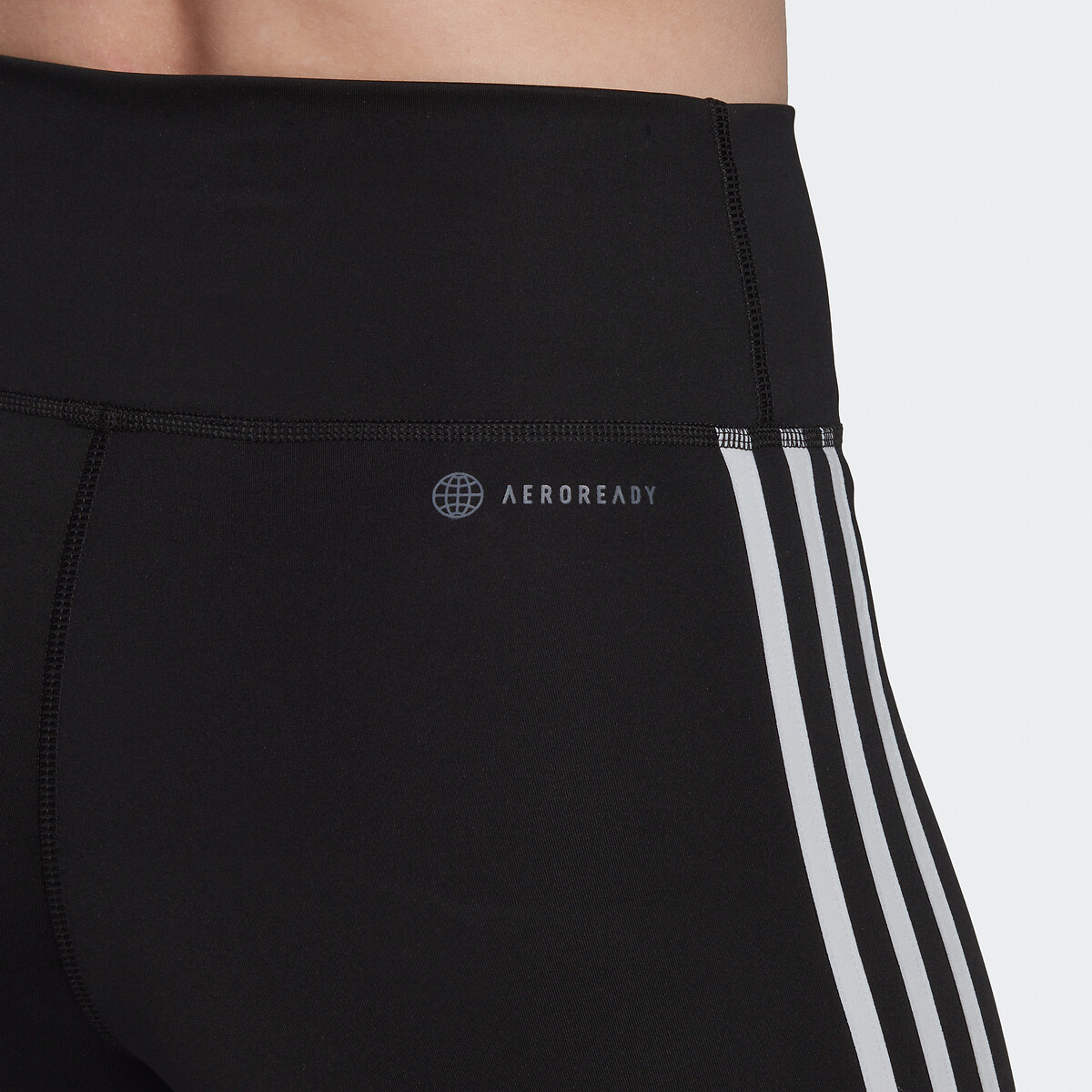 Leggingw 3/4, cintura subida, essentials 3 stripes preto Adidas Performance