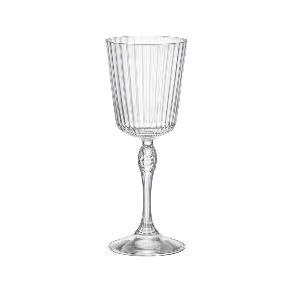 Boite de 4 verres à pied America 25 cl, BORMIOLI