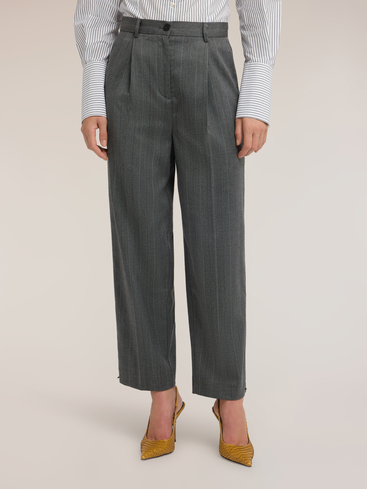 Pantalon barrel à rayures, MOTIVI