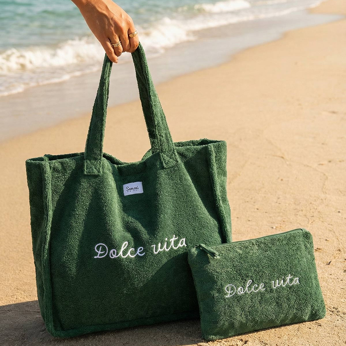 Sac de plage "DOLCE VITA" Lichen BAHAMAS, SENSEI MAISON