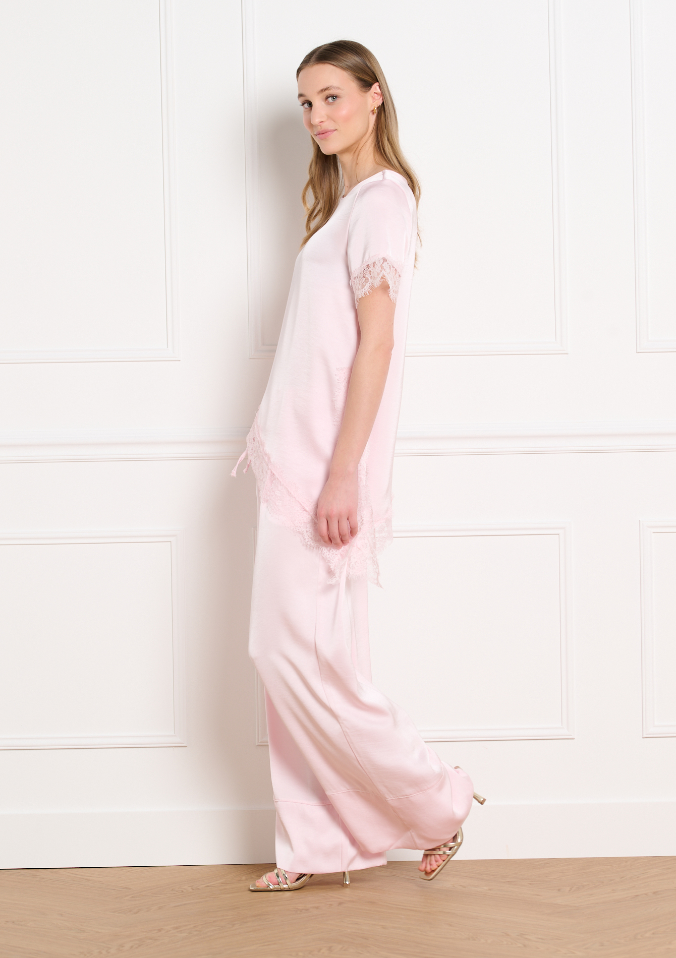 Pantalon satin ample, LOLALIZA