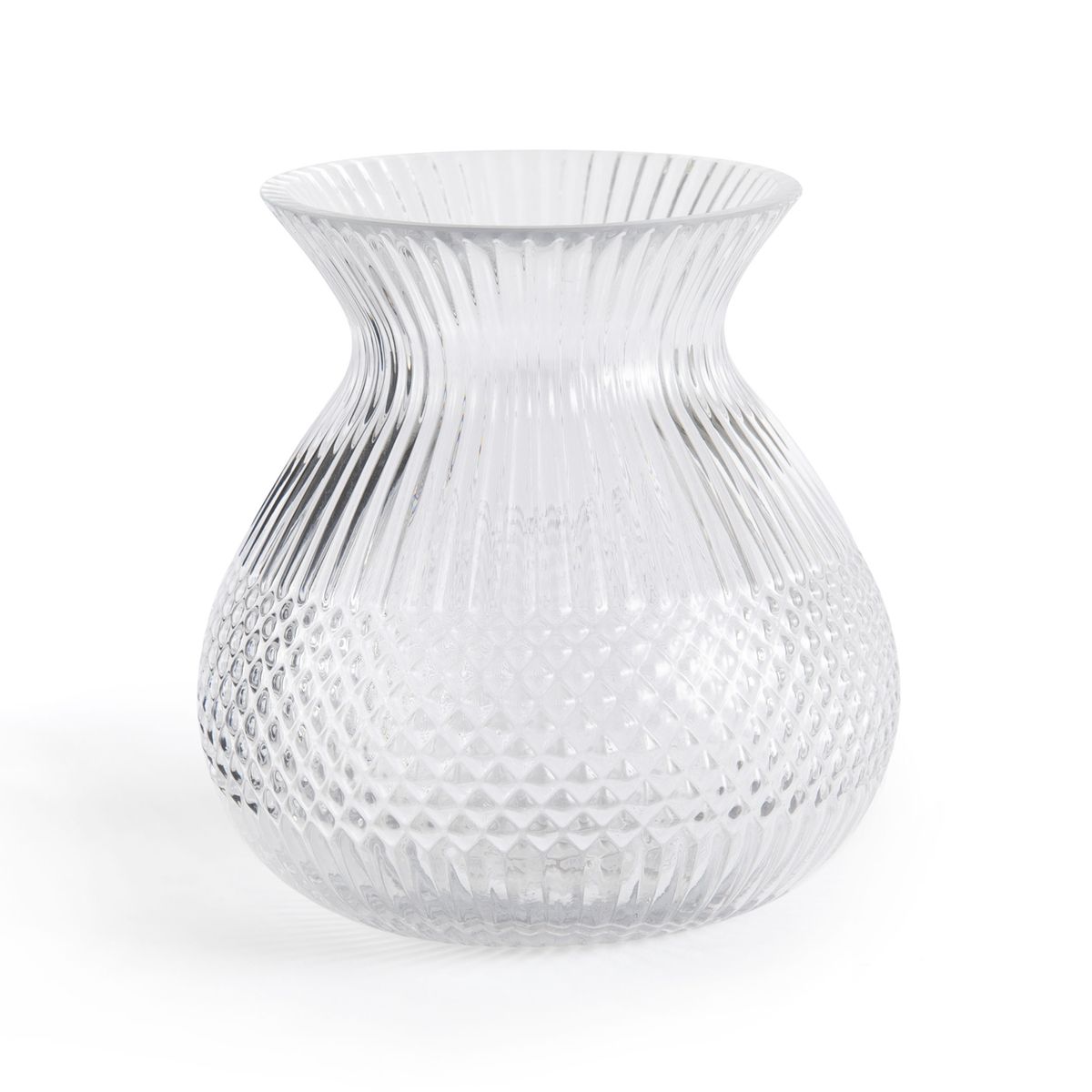 Vase en verre travaillé H17 cm, Afa