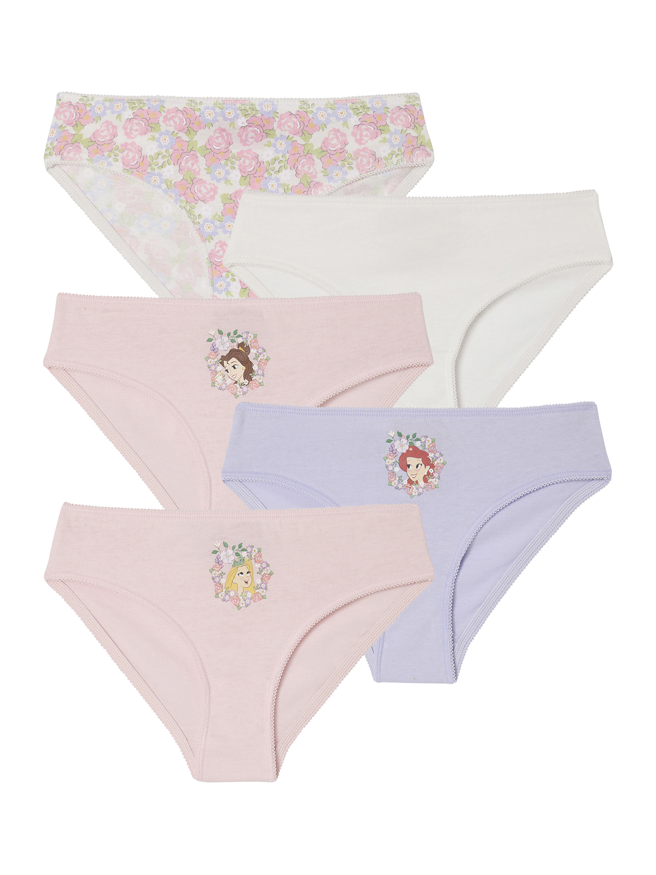 Lot de 5 culottes Disney Princesses, VERTBAUDET