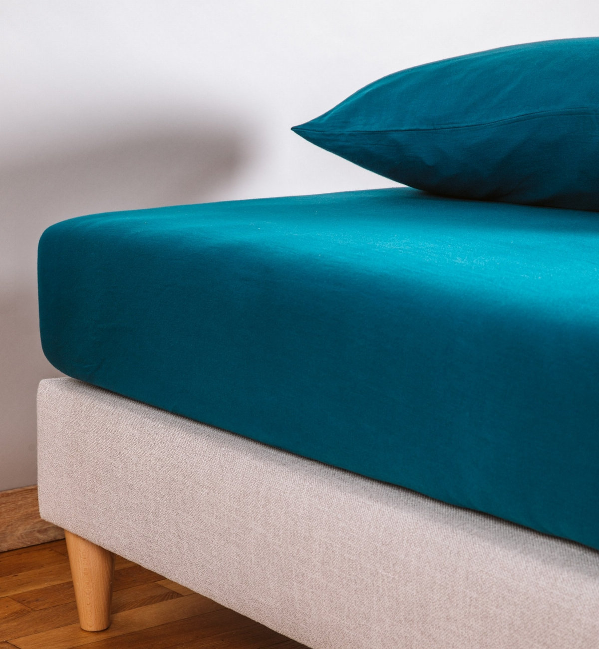 Drap housse 1 personne PUR COTON BIO, KADOLIS