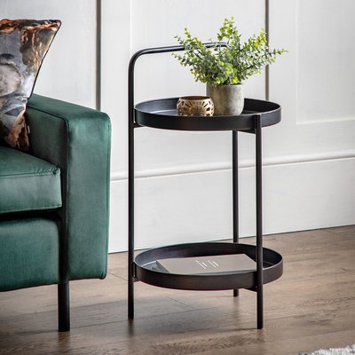 Etah Two Tier Metal Tray Side Table SO'HOME