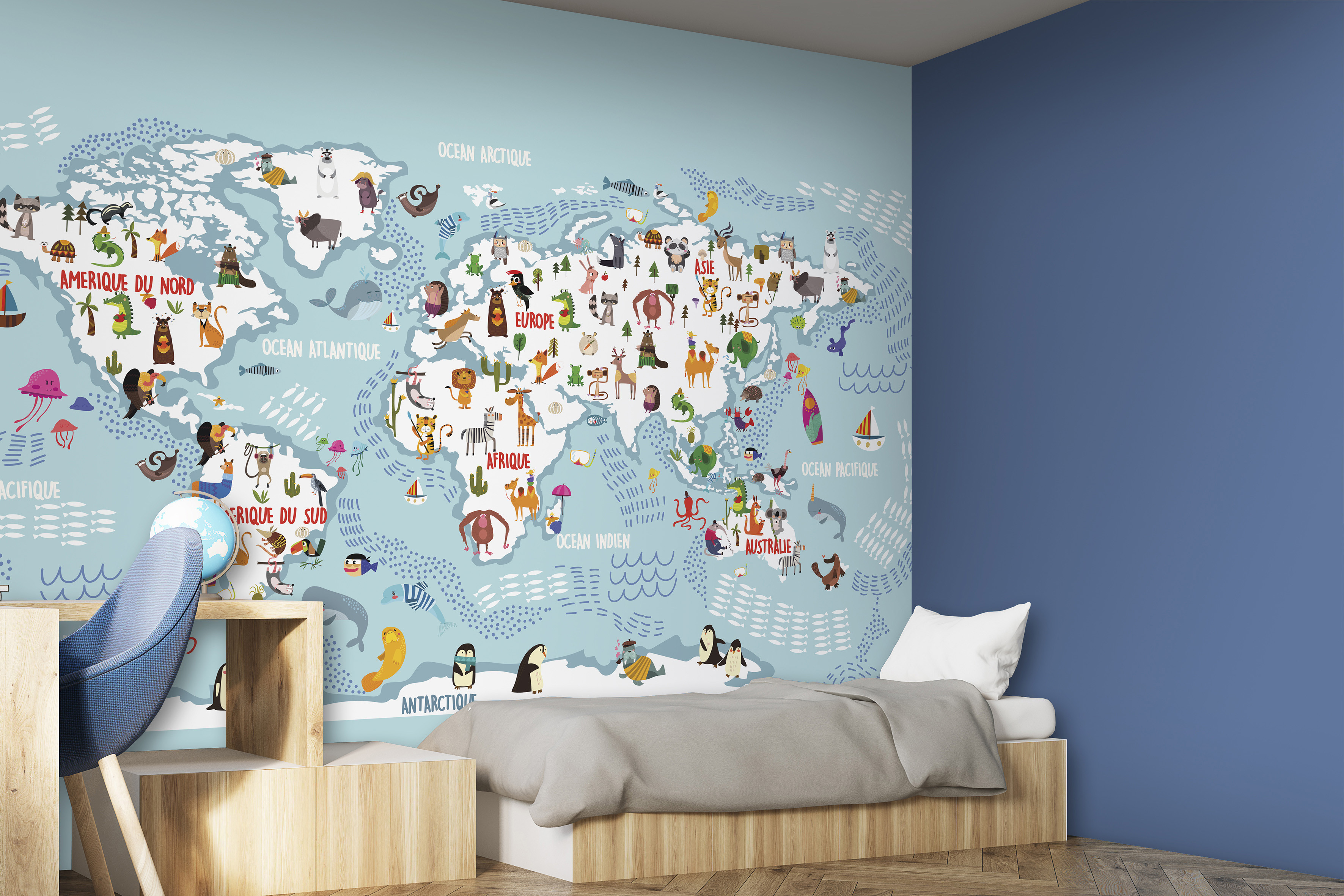 Papier peint panoramique WONDERFUL PLANET, LE PAPIERS DE NINON