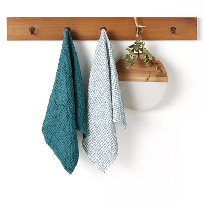 Set of 2 Albi Thick Embossed Cotton Tea Towels LA REDOUTE INTERIEURS