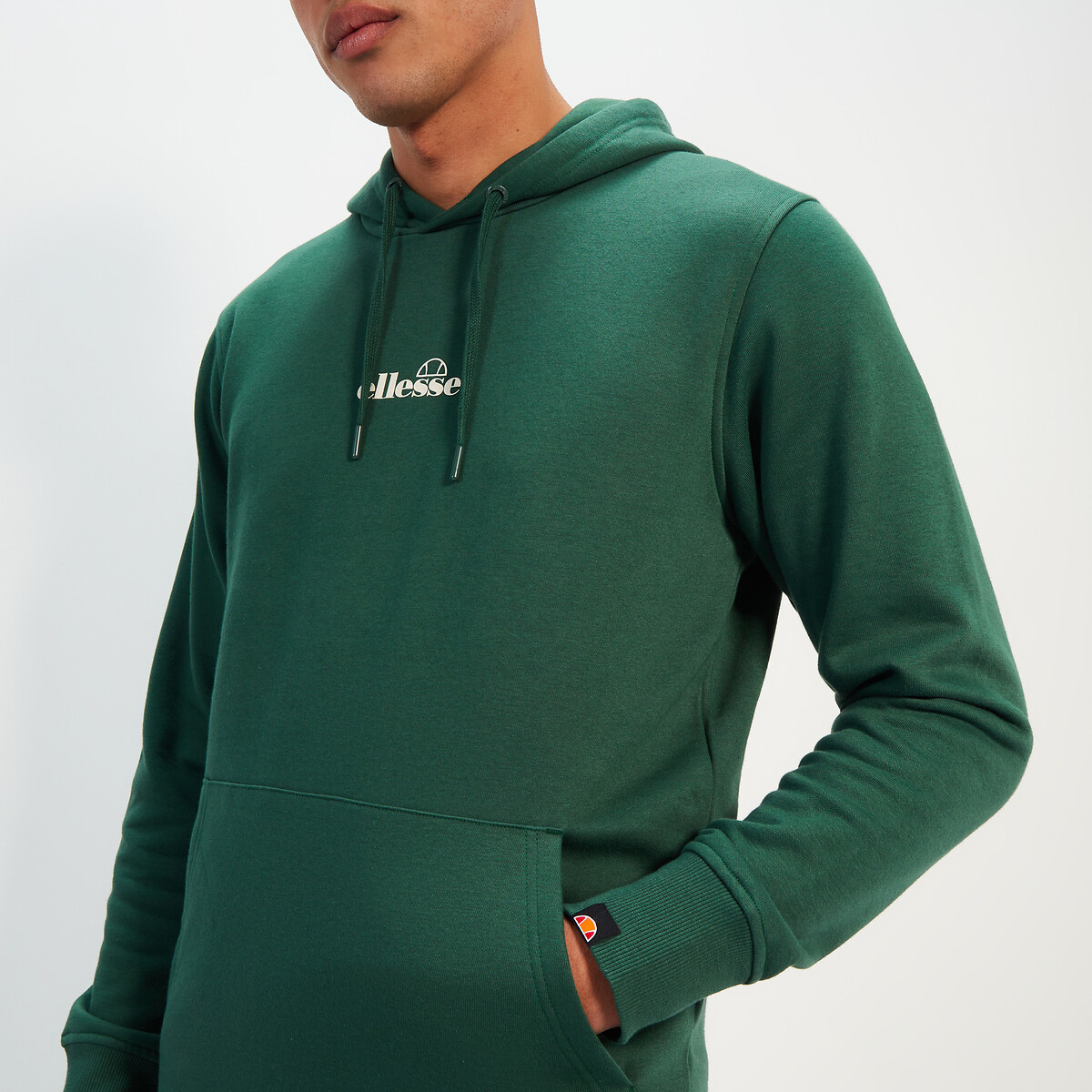 Small logo print hoodie dark green Ellesse La Redoute