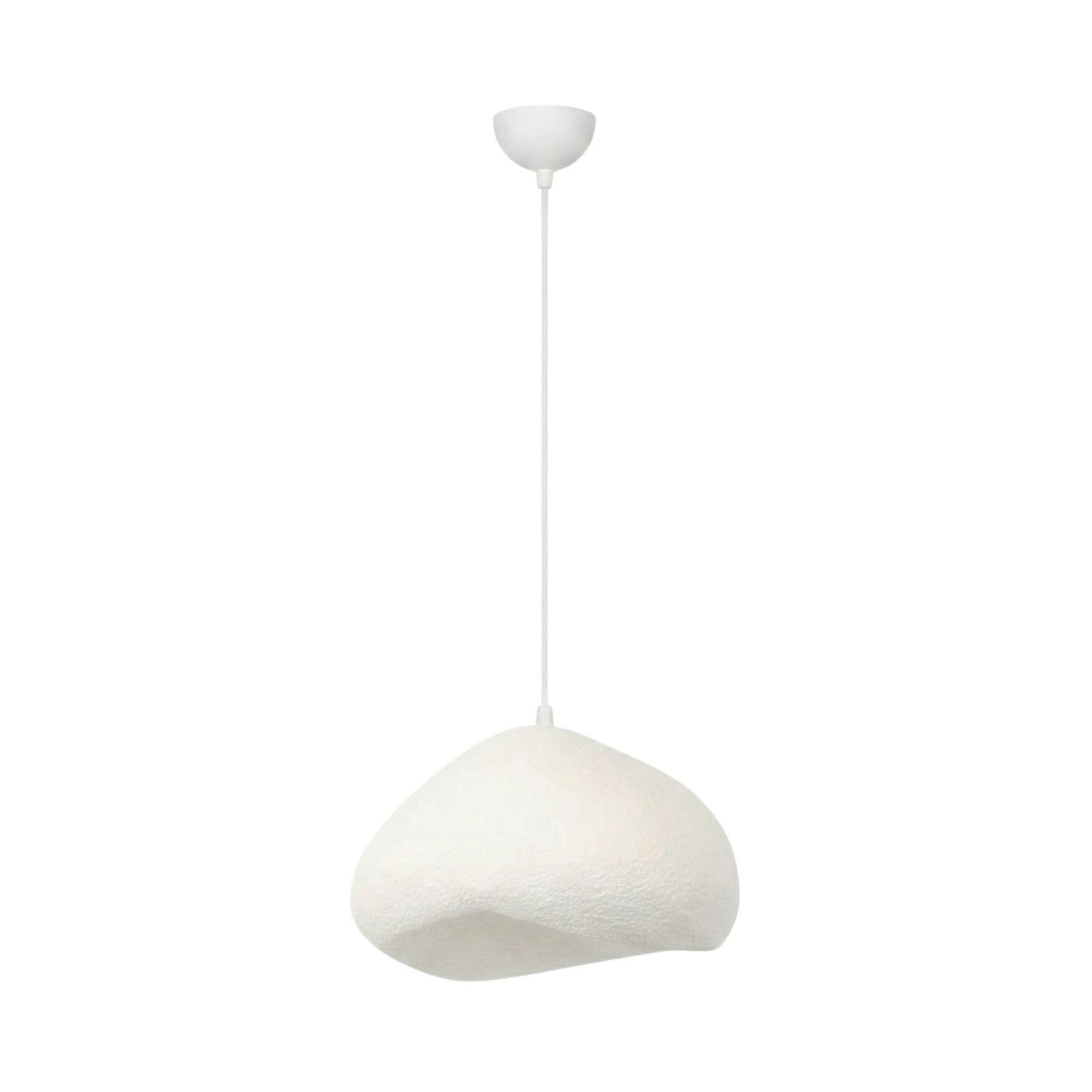 Grande suspension blanche design organique 50 cm NOXIS, PIER IMPORT
