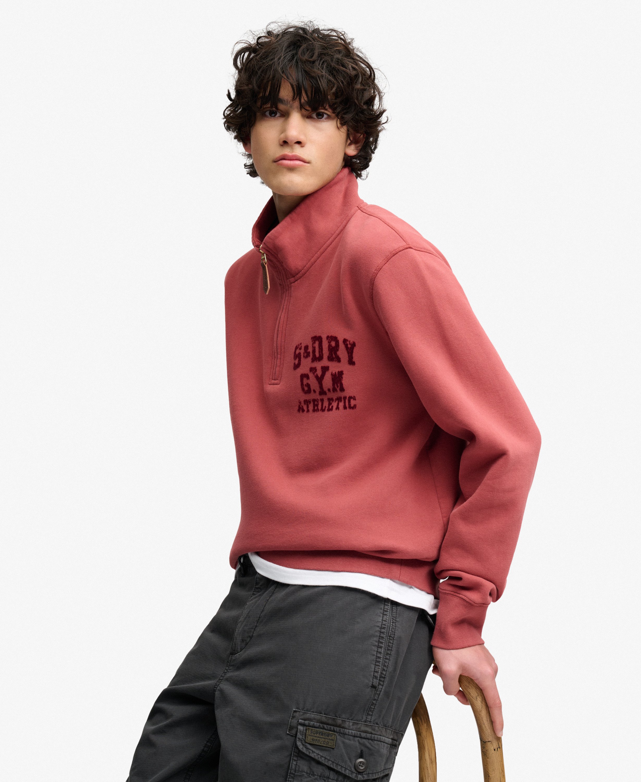 Sweatshirt Demi-Zip Ton sur Ton, SUPERDRY