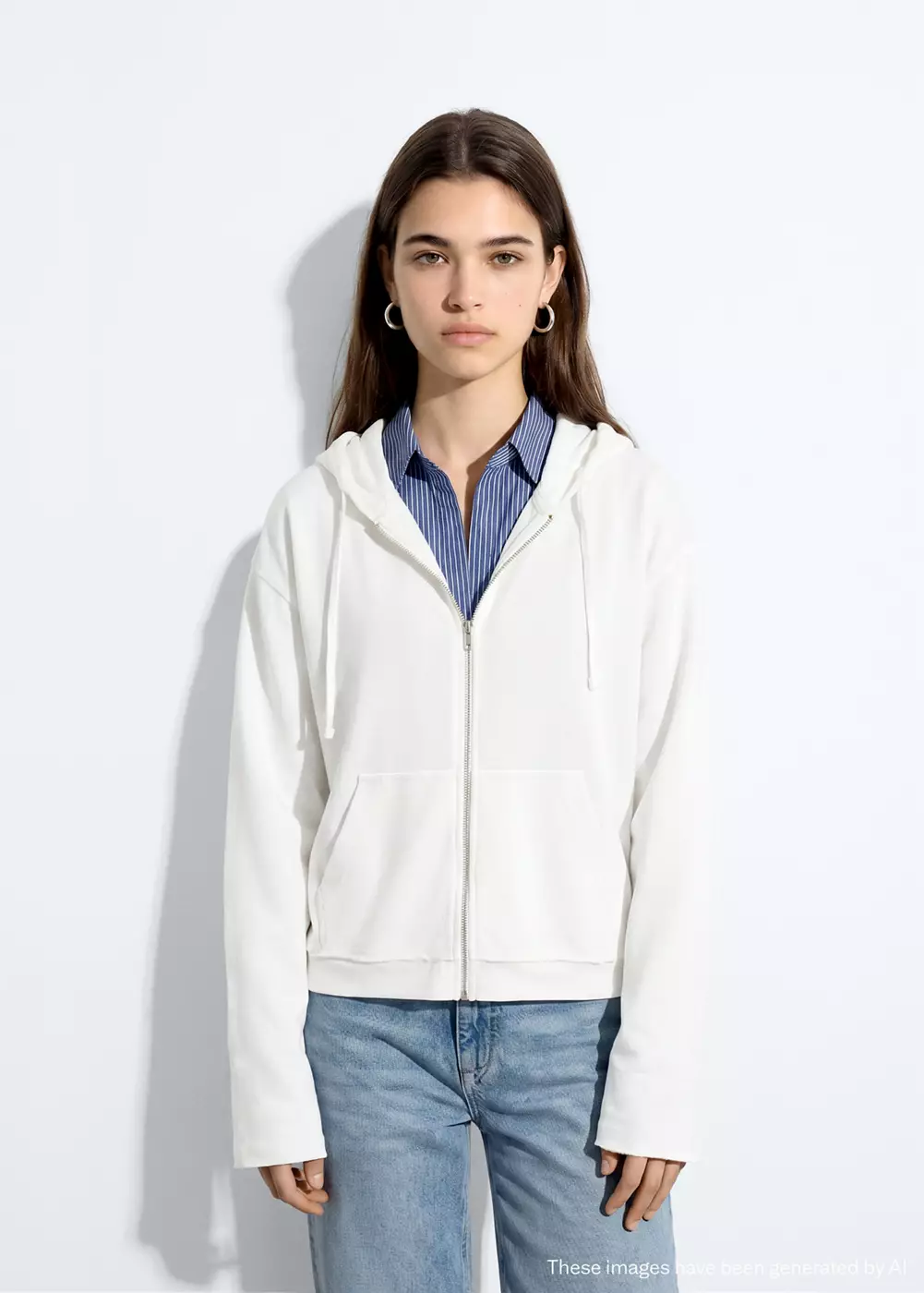 Veste à capuche en mélange de coton, MANGO TEEN