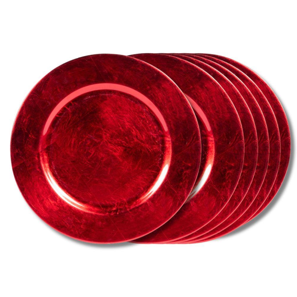 Assiette paillette 33 cm (lot de 6), TABLE PASSION