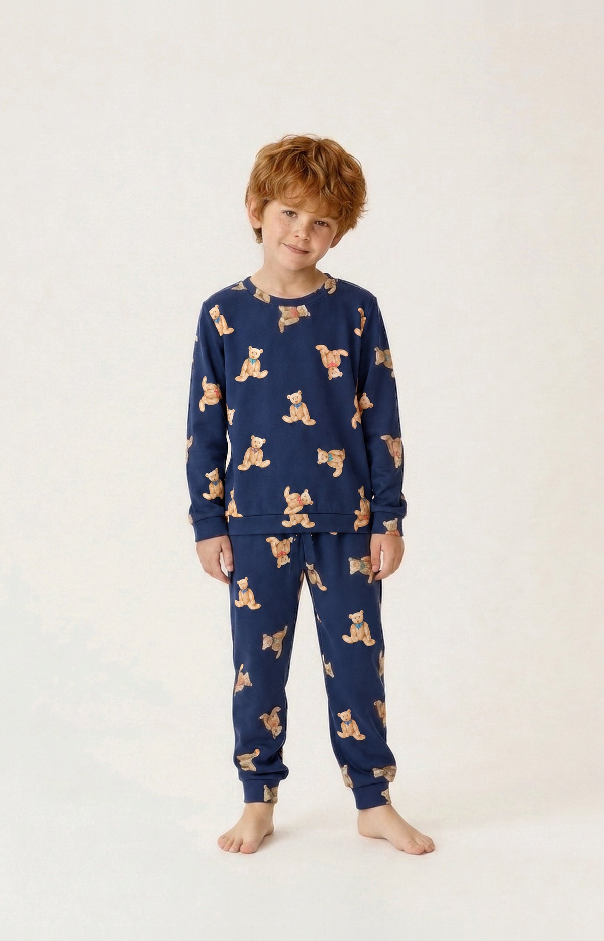 Pyjama enfant en micropolaire imprimé Old Teddy Marine, ARTHUR