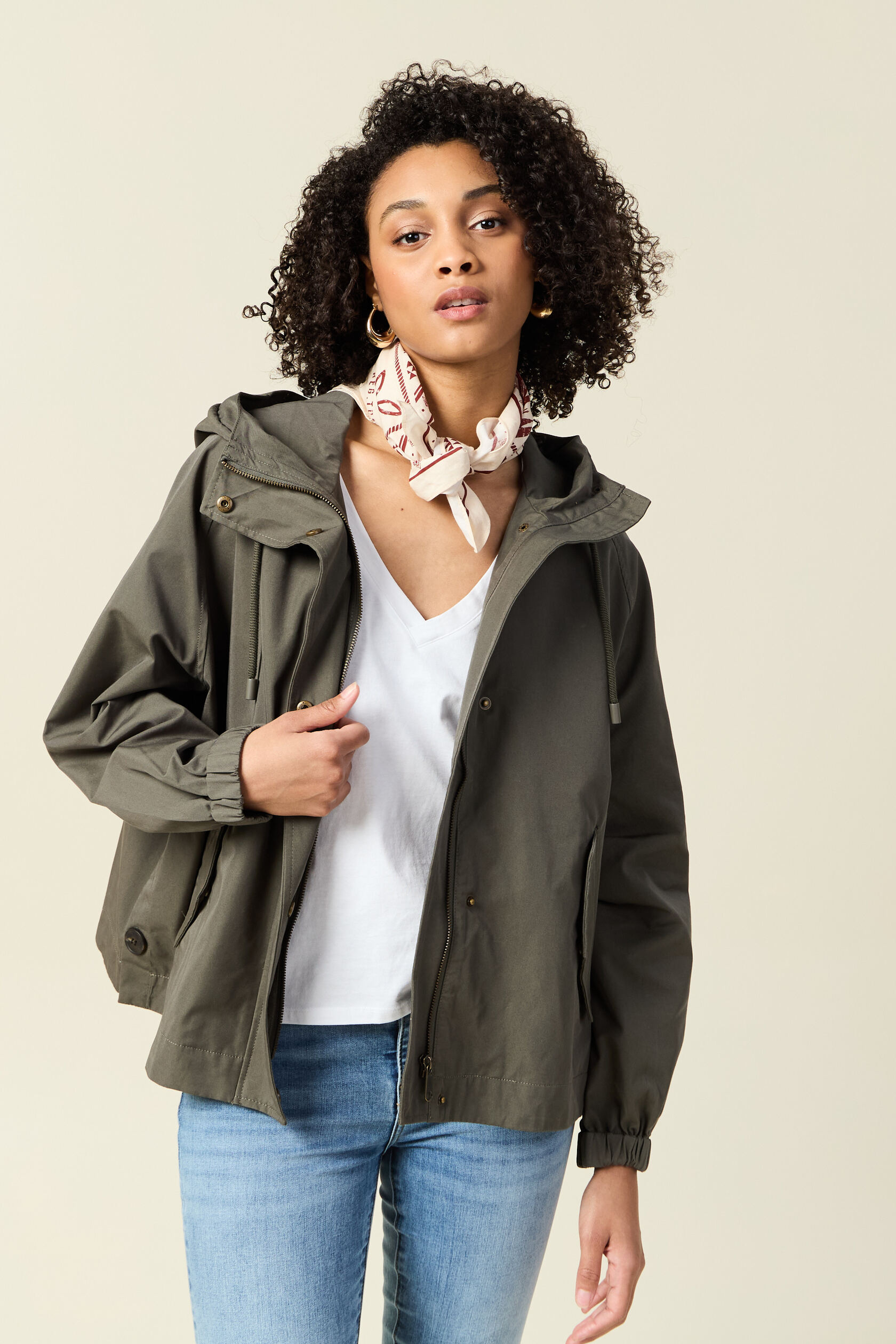Parka oversize déperlante à capuche, BONOBO