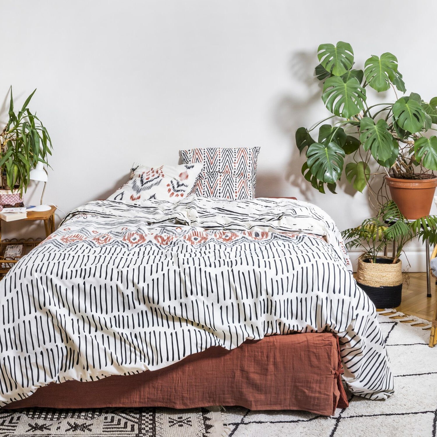 Parure housse de couette en coton imprimée, Ethnic, C DESIGN HOME TEXTILE