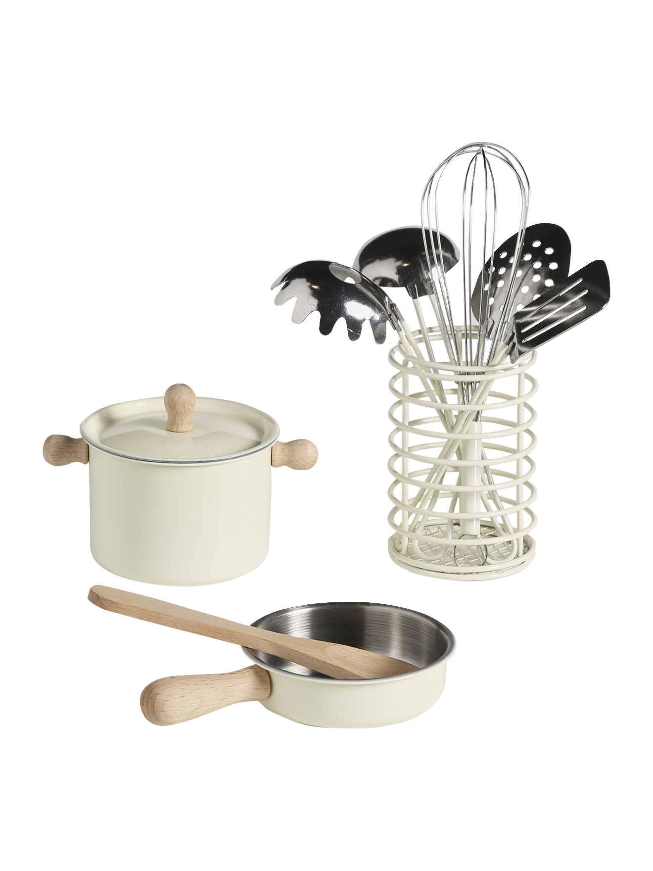Set de cuisine en métal et bois FSC®, VERTBAUDET
