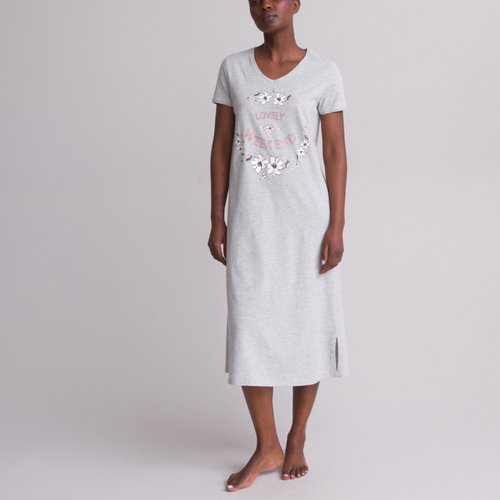 Cotton jersey nightdress printed Anne Weyburn | La Redoute