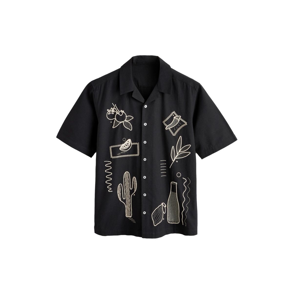 Chemise brodée à manches courtes, NEXT